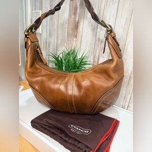 Vintage Brown Leather Hobo Bag